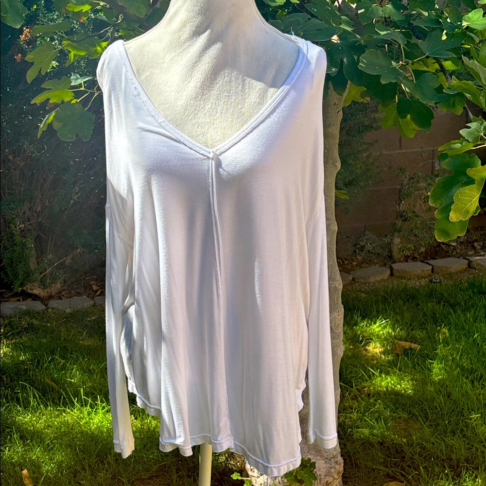 Free People Long Sleeve Tunic Tee Shirt